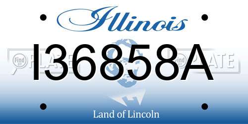 I36858A Illinois License Plate