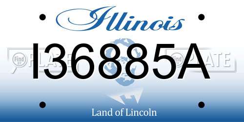 I36885A Illinois License Plate