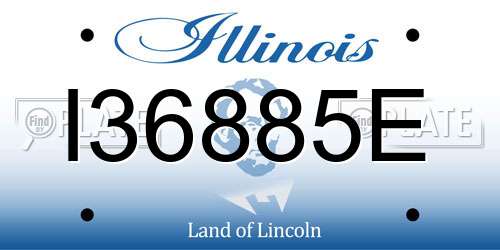 I36885E Illinois License Plate