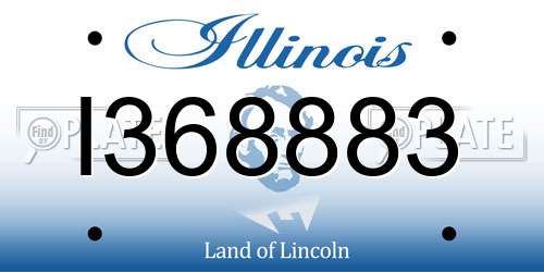 I368883 Illinois License Plate