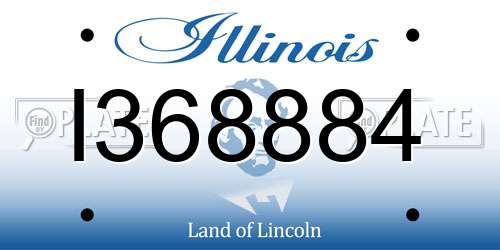 I368884 Illinois License Plate