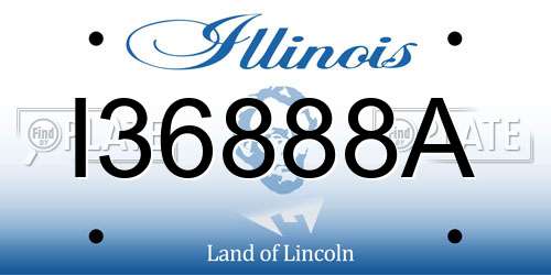 I36888A Illinois License Plate