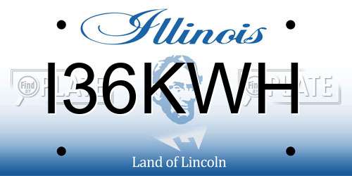 I36KWH Illinois License Plate