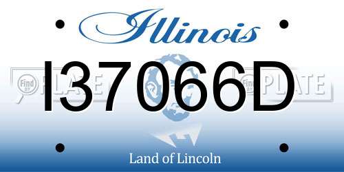 I37066D Illinois License Plate