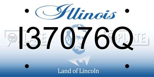 I37076Q Illinois License Plate
