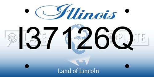 I37126Q Illinois License Plate