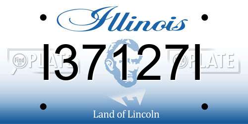 I37127I Illinois License Plate