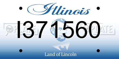 I371560 Illinois License Plate
