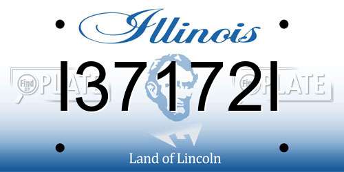I37172I Illinois License Plate