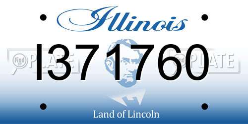 I371760 Illinois License Plate