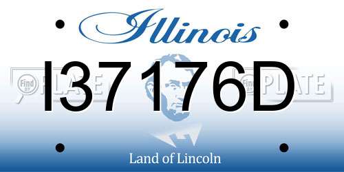 I37176D Illinois License Plate