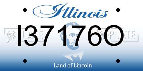 I37176O Illinois License Plate