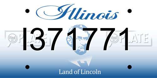 I371771 Illinois License Plate