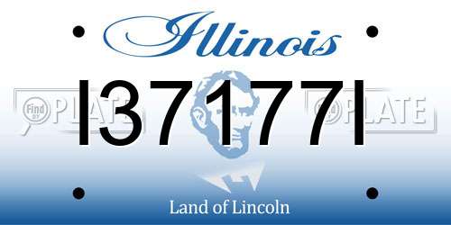 I37177I Illinois License Plate