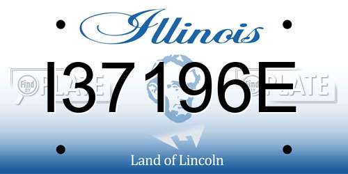 I37196E Illinois License Plate