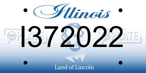I372022 Illinois License Plate