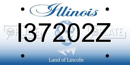 I37202Z Illinois License Plate
