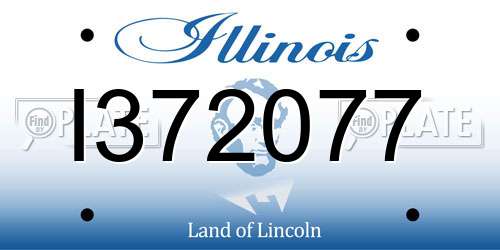 I372077 Illinois License Plate