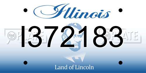 I372183 Illinois License Plate