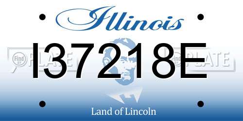 I37218E Illinois License Plate