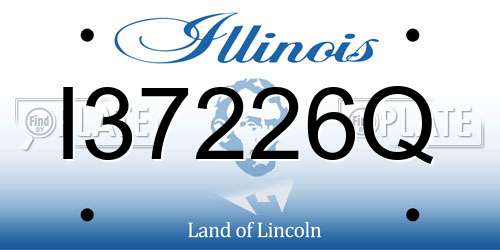 I37226Q Illinois License Plate