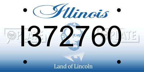 I372760 Illinois License Plate