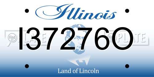 I37276O Illinois License Plate