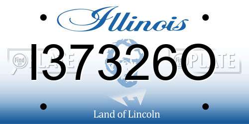 I37326O Illinois License Plate