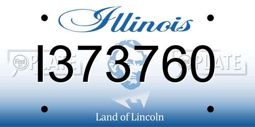 I373760 Illinois License Plate