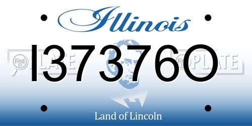 I37376O Illinois License Plate