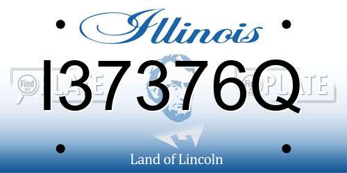 I37376Q Illinois License Plate