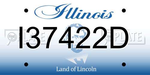I37422D Illinois License Plate