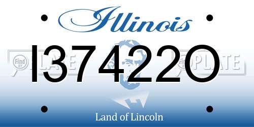 I37422O Illinois License Plate