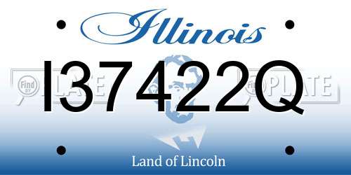I37422Q Illinois License Plate