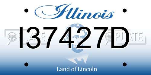 I37427D Illinois License Plate