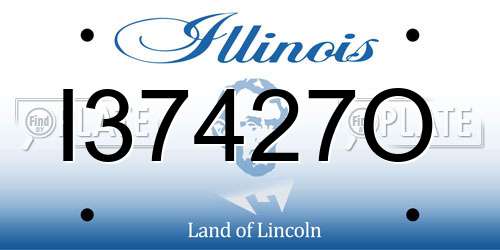 I37427O Illinois License Plate