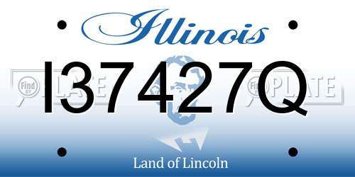 I37427Q Illinois License Plate