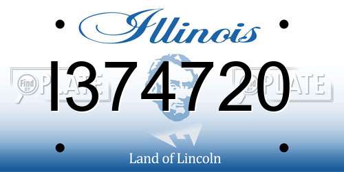 I374720 Illinois License Plate