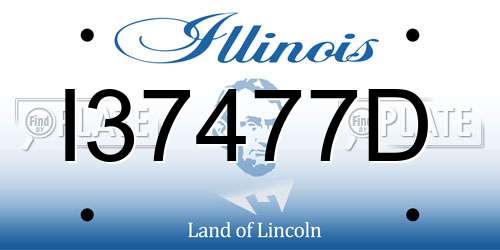 I37477D Illinois License Plate