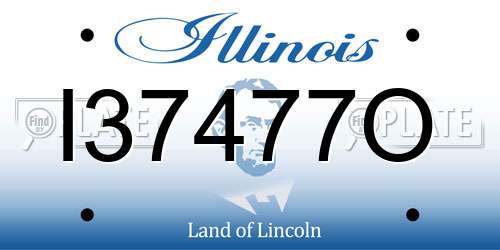 I37477O Illinois License Plate