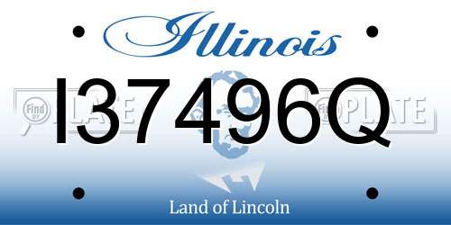I37496Q Illinois License Plate