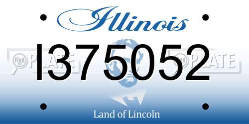 I375052 Illinois License Plate