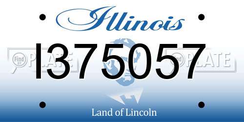 I375057 Illinois License Plate