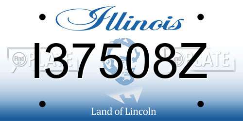 I37508Z Illinois License Plate