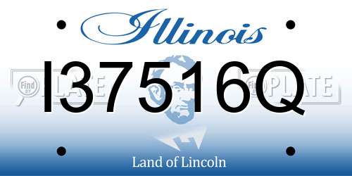 I37516Q Illinois License Plate