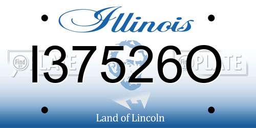 I37526O Illinois License Plate
