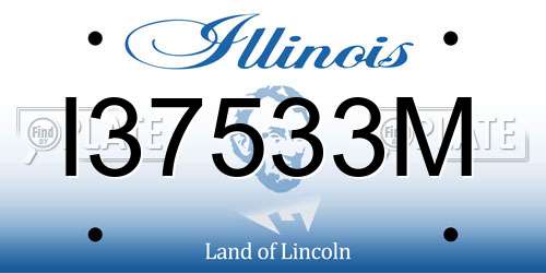 I37533M Illinois License Plate