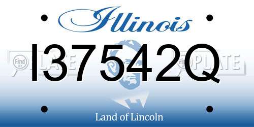 I37542Q Illinois License Plate