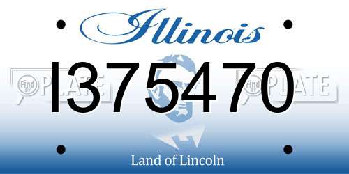 I375470 Illinois License Plate