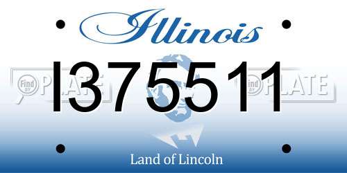 I375511 Illinois License Plate